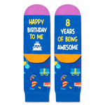 8th Birthday Gift Ideas Socks - Presents for 8 Year Olds, Gifts for Boys Girls Age 8, Socks for 8 Year Old Kids