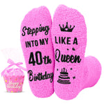 HAPPYPOP 40th Years Old Birthday Gifts for Women - Socks for 40 Year Olds, Gift Ideas for 40 Year Old Female, Best Gifts for 40 Year Old Middle Aged Woman