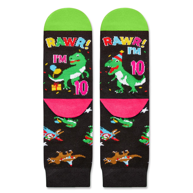 10th Birthday Gifts Socks Ideas - Gifts for Tween Boys Girls Age 10, Presents for 10 Year Old, Birthday Gift Box with Greeting Card