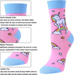 Animal Socks Pack for Girls - Llama Gifts Unicorn Gifts Corgi Socks Chicken Socks Kids 5 pairs for 7-9 Years Old