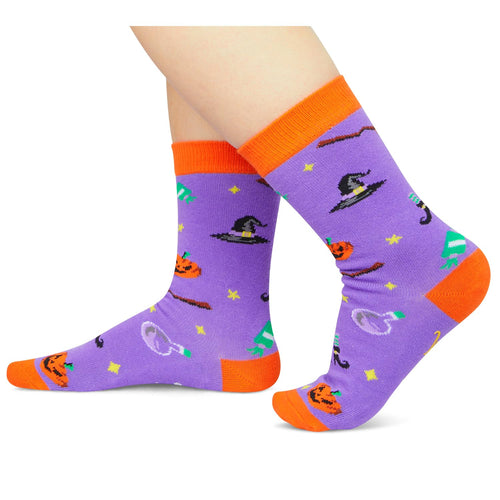 Halloween Socks Spooky Gifts For Boys Girls - Halloween Gifts for Kids 10-12 Years Old Horror Witch Gifts