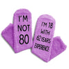 80th Birthday Gift Ideas for Women - Socks for 80 Year Old Lady, Best Gifts for Older Women over 70