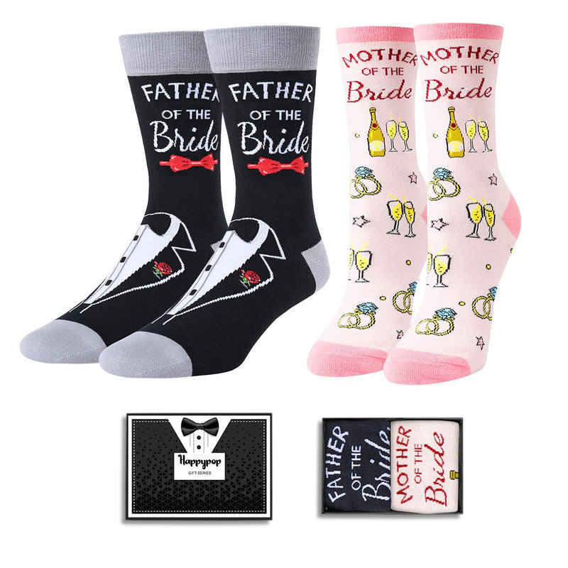 Father Mother of The Bride Gifts; Father and Mother of The Bride Socks Funny Wedding Socks