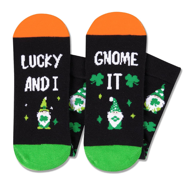 HAPPYPOP St. Patrick's Day Socks for Boy Girls - Shamrock Socks, Lucky Squad Green Socks, St Patricks Day Gifts