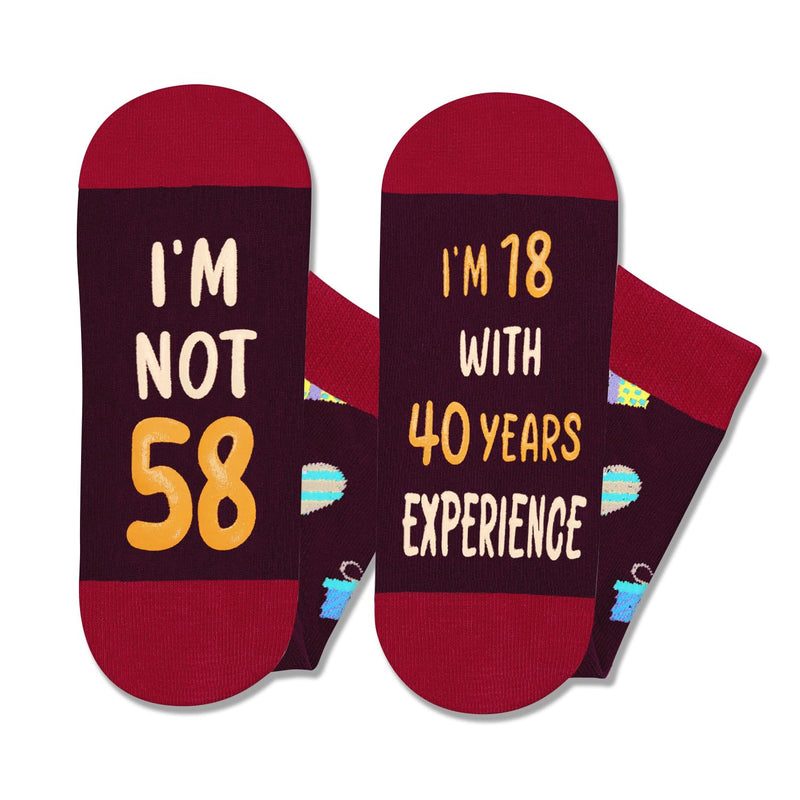 58th Years Old Birthday Gifts for Men - Socks for 58 Year Olds, Gift Ideas for 58 Year Old Man Woman, 58th Birthday Socks