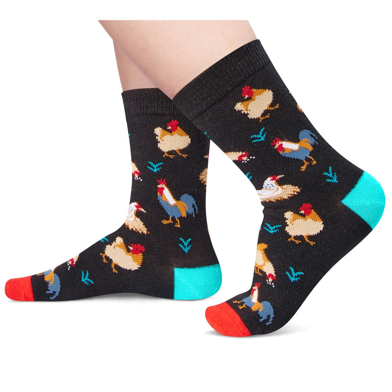 HAPPYPOP Funny Chicken Gifts for Boys - Novelty Chickens Socks for Chicken Lovers, Birthday Gifts for Teens