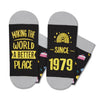 45th Birthday Socks Gifts Ideas - 1979 Birthday Gifts for Older Men Senior Citizen, Best Gifts for 45 Year Old Elderly Parents