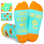 HAPPYPOP Sunflower Gifts for Girls Kids - Sunflower Socks, Sunshine Socks, Funny Plant Gifts, Garden Socks for Teen Girls 13-18 Years