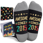 HAPPYPOP 9 Year Old Birthday Gifts Ideas for Boys - Socks for Kids Age 9, 2015 Birthday Gifts for Boys Girls, Happy Birthday Gift Box with Greeting Card