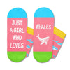 HAPPYPOP Whale Gifts for Girls Women - Crazy Whale Socks Ocean Gifts, Sea Animal Socks for Teens