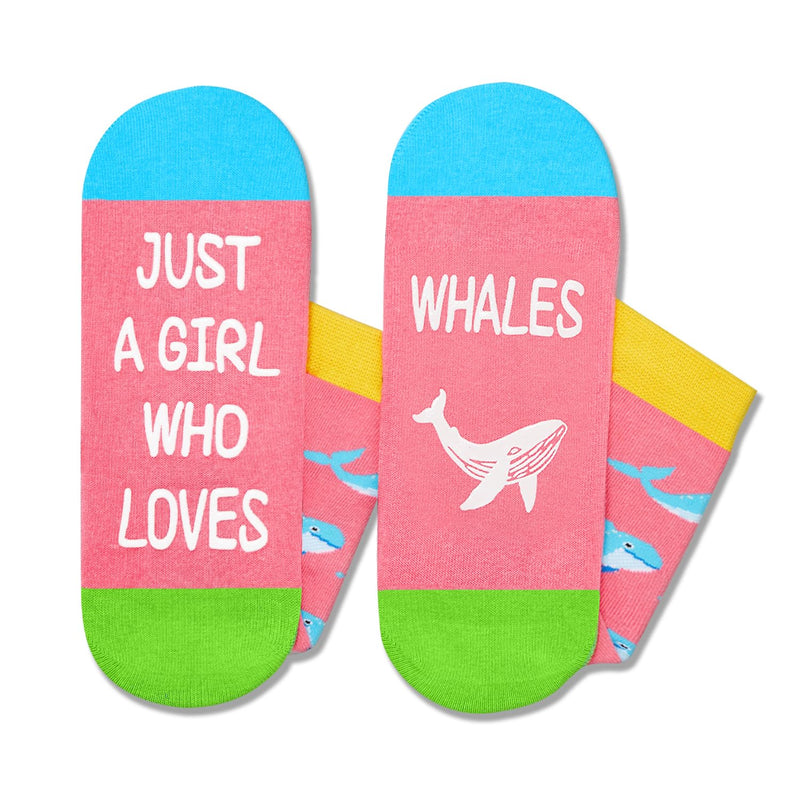 HAPPYPOP Whale Gifts for Girls Women - Crazy Whale Socks Ocean Gifts, Sea Animal Socks for Teens