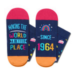 1964 Birthday Gifts Ideas for Men Women - Socks for 60 Year Old Middle Aged Man Woman, 60th Birthday Gifts for Him Her, Best Gifts for 60 Year Olds