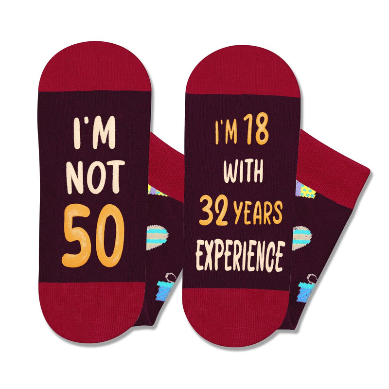 50th Years Old Birthday Gifts for Men - Socks for 50 Year Olds, Gift Ideas for 50 Year Old Man Woman, 50th Birthday Socks