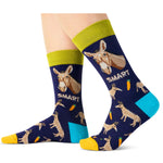 Christmas Funny Gifts for Men - Blue Christmas Stockings Secret Santa Socks Donkey Stocking Stuffers for Donkey Lovers