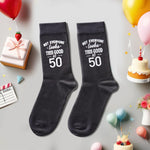 HAPPYPOP 50th Birthday Gifts for Men - Socks for 50 Year Olds, 50th Birthday Socks, Best Gifts for 50 Year Old Man Woman