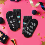 37th Years Old Birthday Gifts for Men - Socks for 37 Year Olds, 37th Birthday Socks, Gift Ideas for 37 Year Old Man Woman