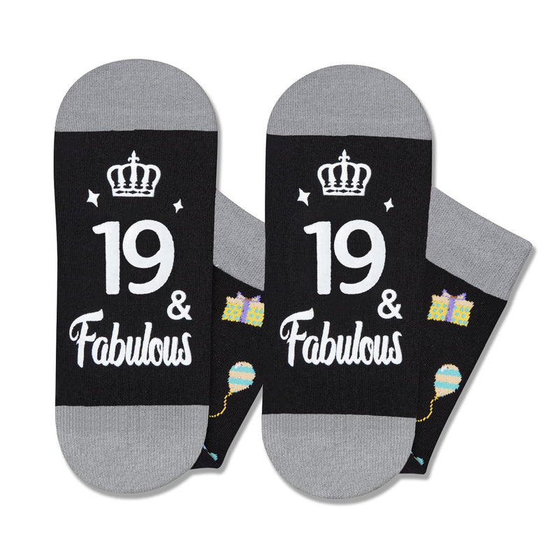 19th Birthday Gifts Ideas Socks - 19 Year old Female Male Gifts, Happy Birthday Gifts for 19 Years