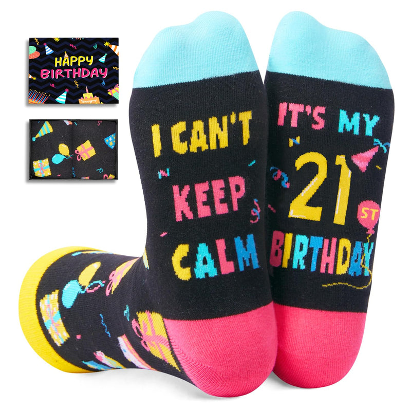 21st Birthday Gifts Socks for 21 Year Old Female Male, Gifts for 21 Year Old Women Men, 21 Year Old Girl Boy Gifts Ideas