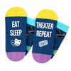 Funny Theatre Gifts for Theater Lover - Theater Gifts Women Men, Drama Gifts for Actors, Musical Gifts, Theater Socks Blue