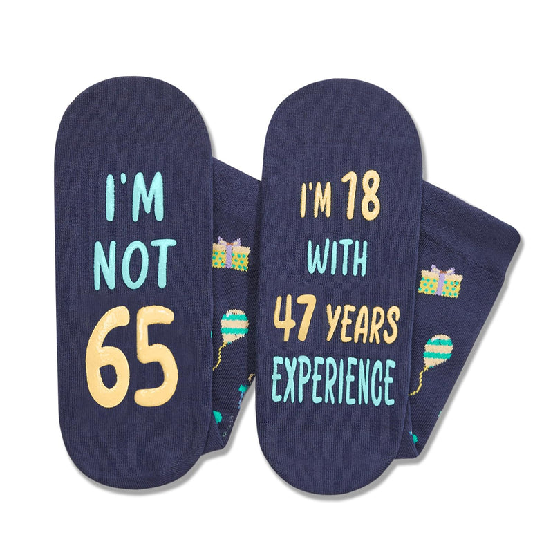 65th Years Old Birthday Gifts for Men - Socks for 65 Year Olds, Gift Ideas for 65 Year Old Man Woman, 65th Birthday Socks