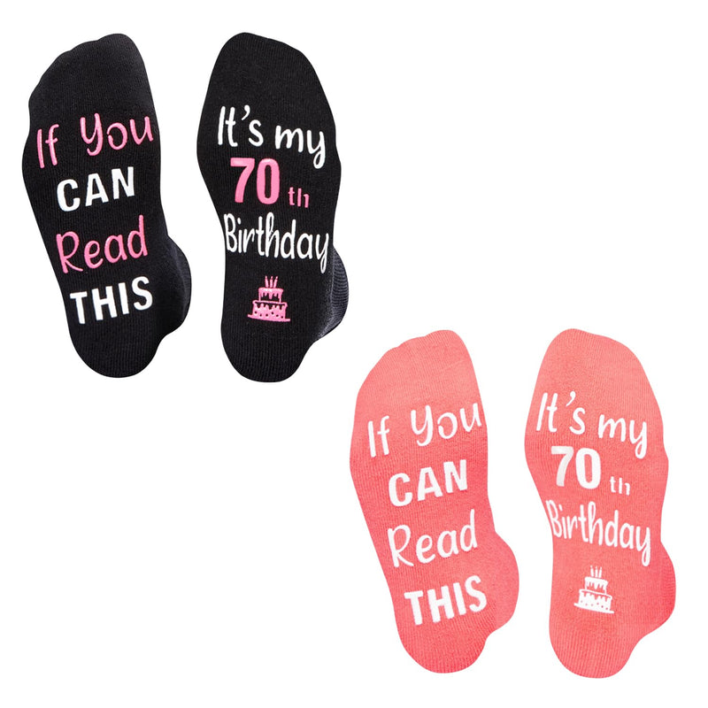 HAPPYPOP 70th Birthday Gifts for Women - 70th Birthday Gifts for Mom 70 Year Old Birthday Gifts 70 Birthday Gifts, 70th Birthday Socks with Greeting Card