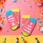 19th Birthday Gifts for Boys Girls, 19 Year Old Girl Boy Gift Ideas, Socks Gifts for 19 Year Old Female Male