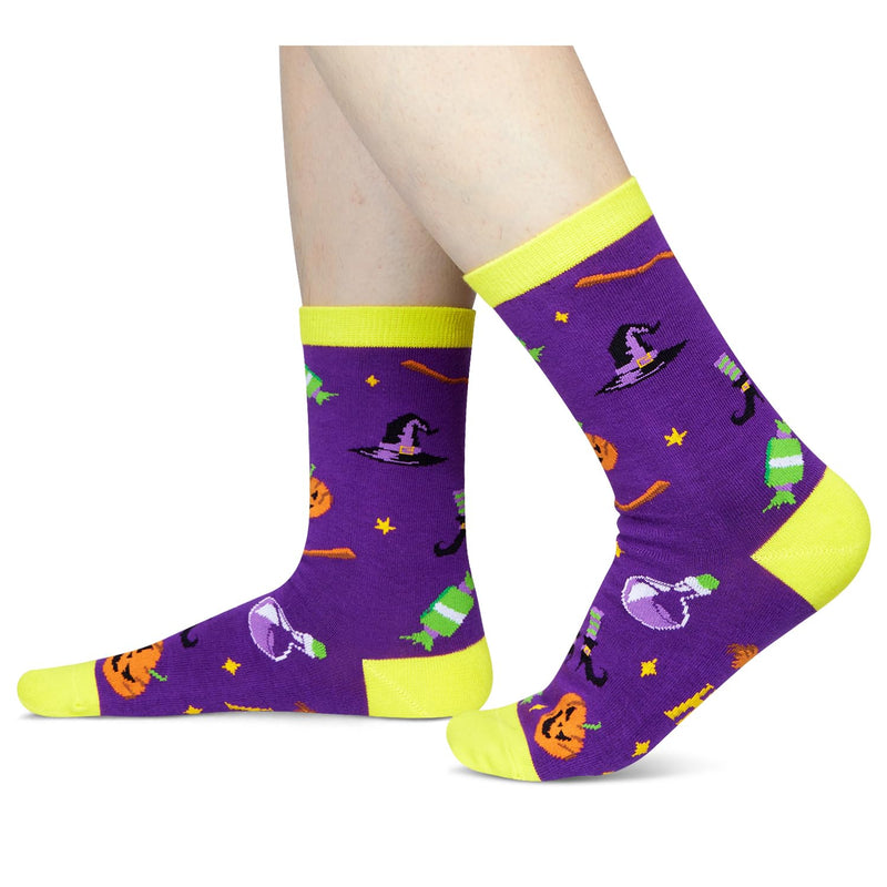 Halloween Gifts Ideas Socks - Spooky Gifts for Men Women Witch Gifts, Horror Gifts for Man Woman 2 Pack