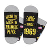 55th Birthday Socks Gifts Ideas - 1969 Birthday Gifts for Older Men Senior Citizen, Best Gifts for 55 Year Old Elderly Parents