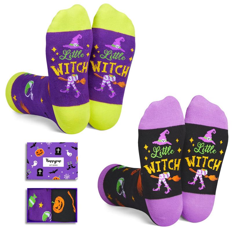 Halloween Gifts Socks Spooky For Boys Girls - Halloween Witch Gifts for Kids 4-6 Years Old Witch Gifts