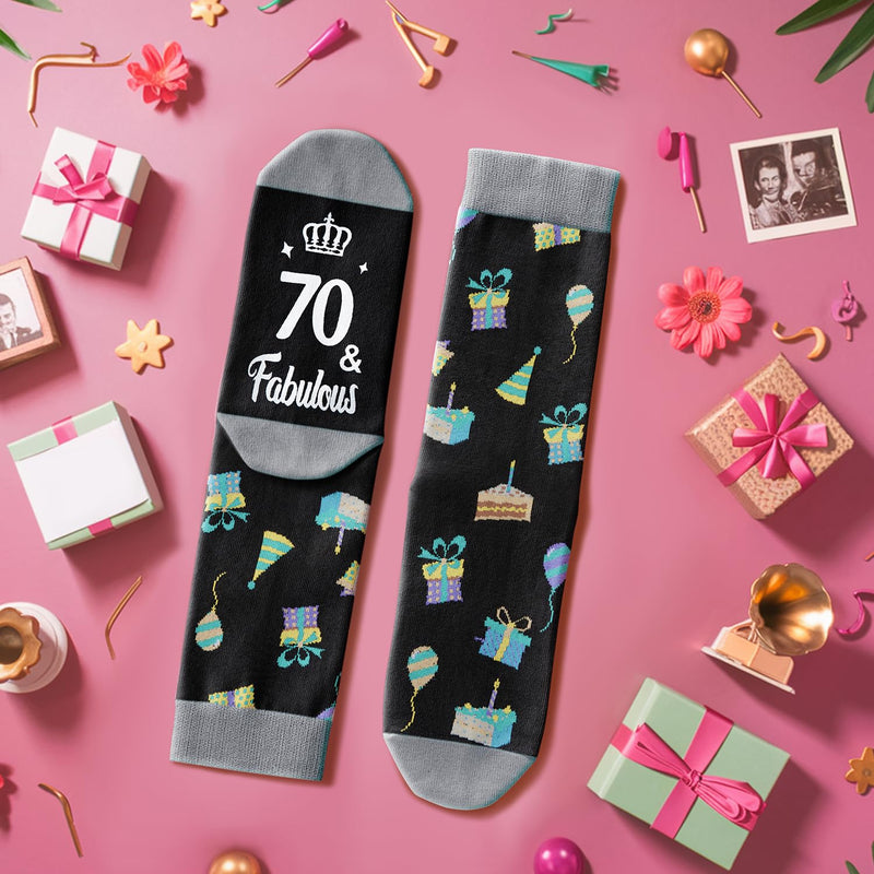 70th Birthday Socks Gifts Ideas - Birthday Gifts for Older Men, Best Gifts for 70 Year Old Woman