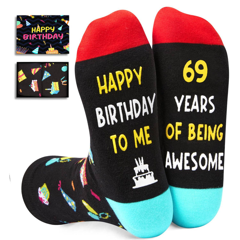 69th Birthday Gifts Ideas Socks - Cool Gifts for 69 Year Old Man Woman, Gifts for Men Women in Their 69s