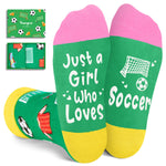 HAPPYPOP Gifts For 7-12 Year Old Girl - Soccer Gifts For Kids Girls, Kids Girls Soccer Socks Stocking Stuffers