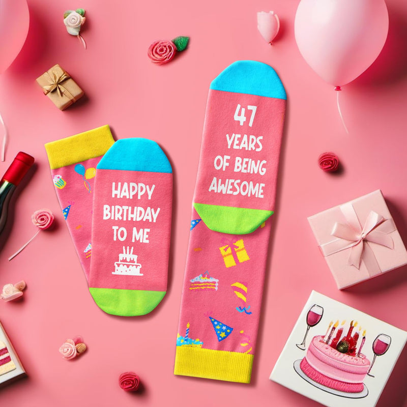 47th Birthday Gifts Ideas for Women - Socks for 47 Year Olds, 47th Birthday Gifts for Her Him, Best Gifts for 47 Year Old Woman Man