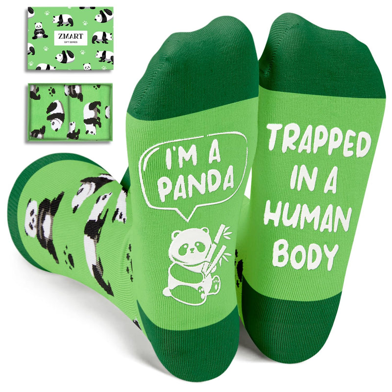 Funny Panda Gifts for Women Men Girls Boys, Fun Panda Socks Panda Bear Gifts Stocking Stuffers for Mom Dad