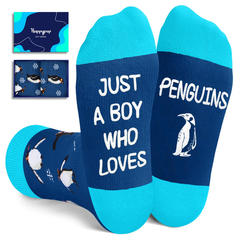 Penguin Gifts for Boys - Funny Crazy Ocean Socks Kids 7-9 Years, Penguin Socks Animal Socks