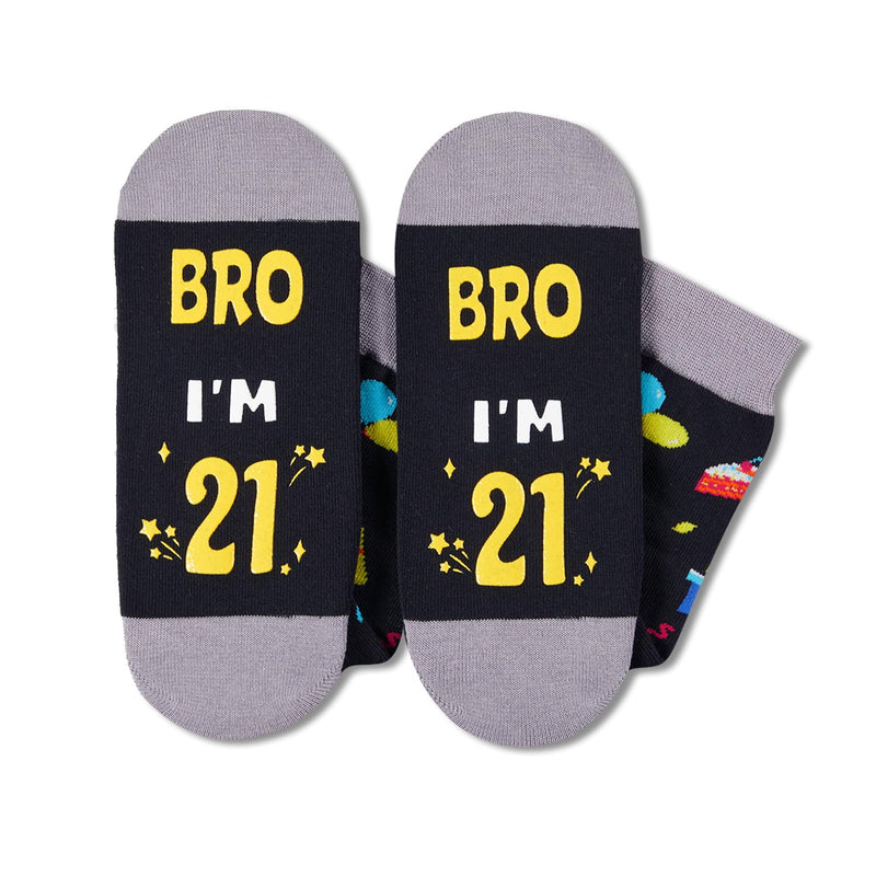 HAPPYPOP 21st Birthday Gifts Socks Ideas - Socks for 21 Year Olds Women Men, Best Gifts for 21 Year Olds, 21st Birthday Socks