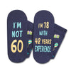 60th Years Old Birthday Gifts for Men - Socks for 60 Year Olds, Gift Ideas for 60 Year Old Man Woman, 60th Birthday Socks Dark Blue