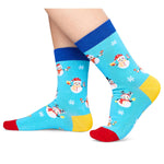 Christmas Gifts Stocking Socks for Girl Boy- Snowman Socks Xmas Stocking Stuffers for Kids 4-6 Years