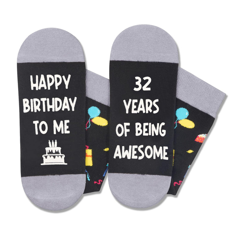 32nd Birthday Gifts Ideas for Men - Socks for 32 Year Olds, 32nd Birthday Gifts for Him Her, Best Gifts for 32 Year Old Man Woman