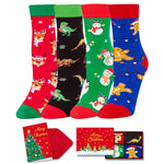 Christmas Gifts Stocking Socks for Kids - Secret Santa Deer Socks Xmas Stocking Stuffers for Girls Boys