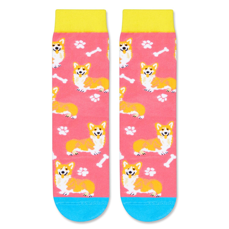 Corgi Gifts for Corgi Lovers - Corgi Socks for Teen Girls, Funny Girl Socks, Crazy Socks for Kids