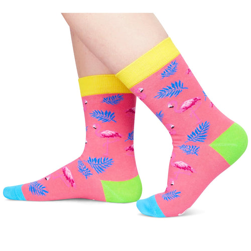 HAPPYPOP Funny Flamingo Gifts for Girls - Funny Pink Flamingo Gifts, Crazy Flamingo Socks Kids 13-18 Years