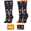 Halloween Gifts for Kids Boys Girls - Pumpkin Socks for Kids 10-12 Years Old 2 Pack