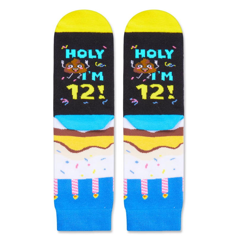 12th Birthday Gift Ideas Socks - Presents for 12 Year Old Girls Boys, Socks for Kids Age 12