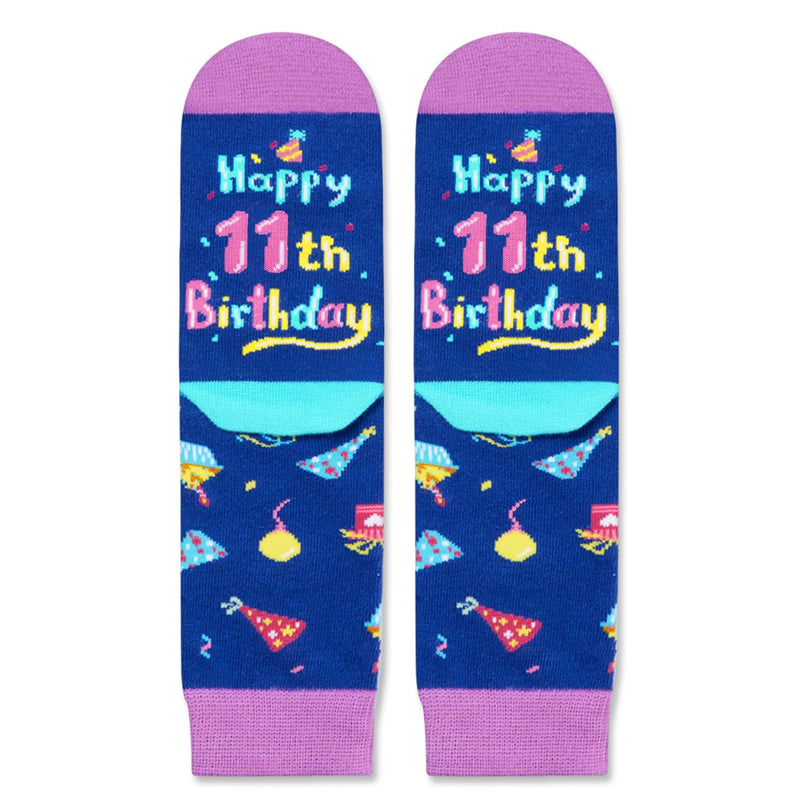 11th Year Old Birthday Gifts for Girls - Socks for Kids 11, 11 Year Old Tween Boys Gift Ideas, Presents for 11 Year Olds, Birthday Gift Box with Greeting Card