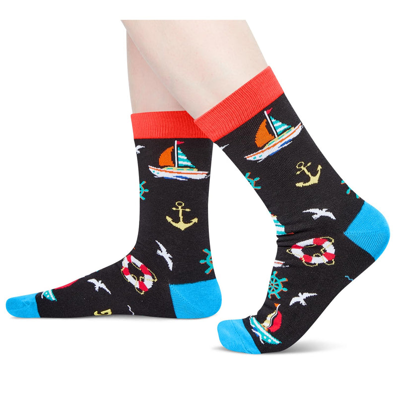 Sailing Gifts for Boat Owners Boater Captain - Funny Boating Gifts for Men Women Teens, Boating Gifts for Lovers Sailors, Sailing Boat Socks