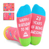 23rd Birthday Gifts Socks for 23 Year Old Female Male, 23 Year Old Girl Boy Gifts Ideas, Gifts for 23 Year Old Women Men