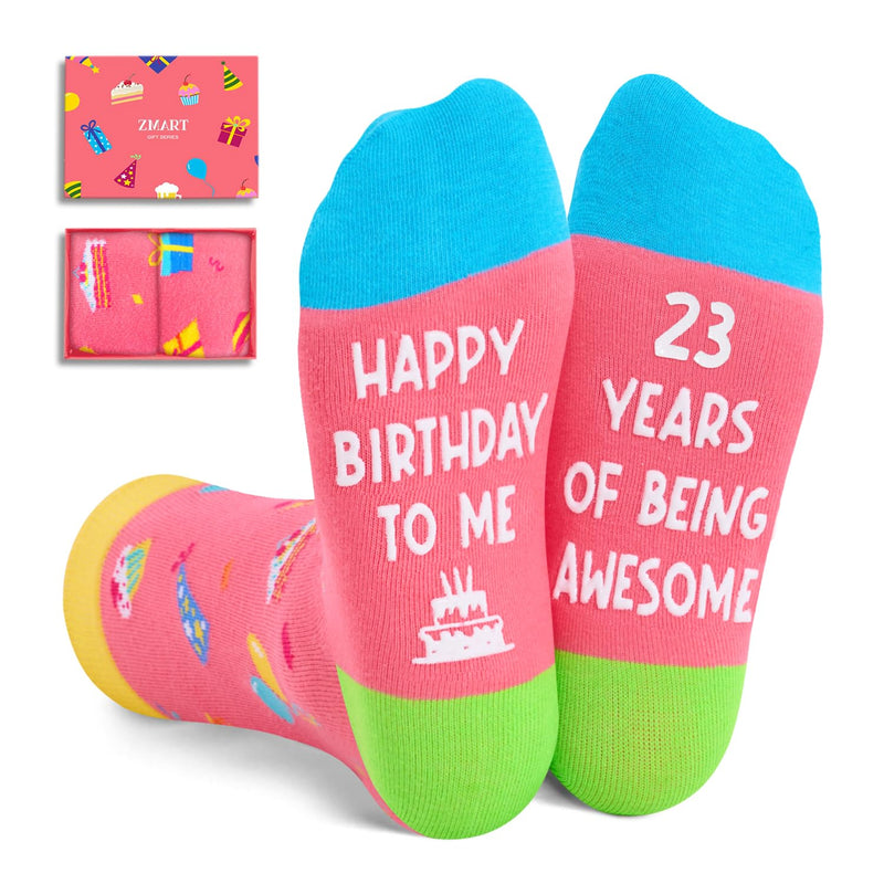 23rd Birthday Gifts Socks for 23 Year Old Female Male, 23 Year Old Girl Boy Gifts Ideas, Gifts for 23 Year Old Women Men