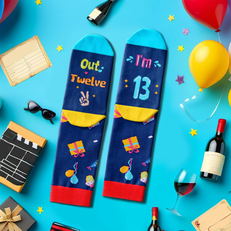 13th Birthday Gifts Ideas Socks - Gifts for 13 Year old Teens, Birthday Presents for 13 Years Boy Girl