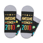 HAPPYPOP 14 Year Old Birthday Gifts Ideas for Boys - Socks for Kids Age 14, 2010 Birthday Gifts for Teenager Girls, Happy Birthday Gift Box with Greeting Card